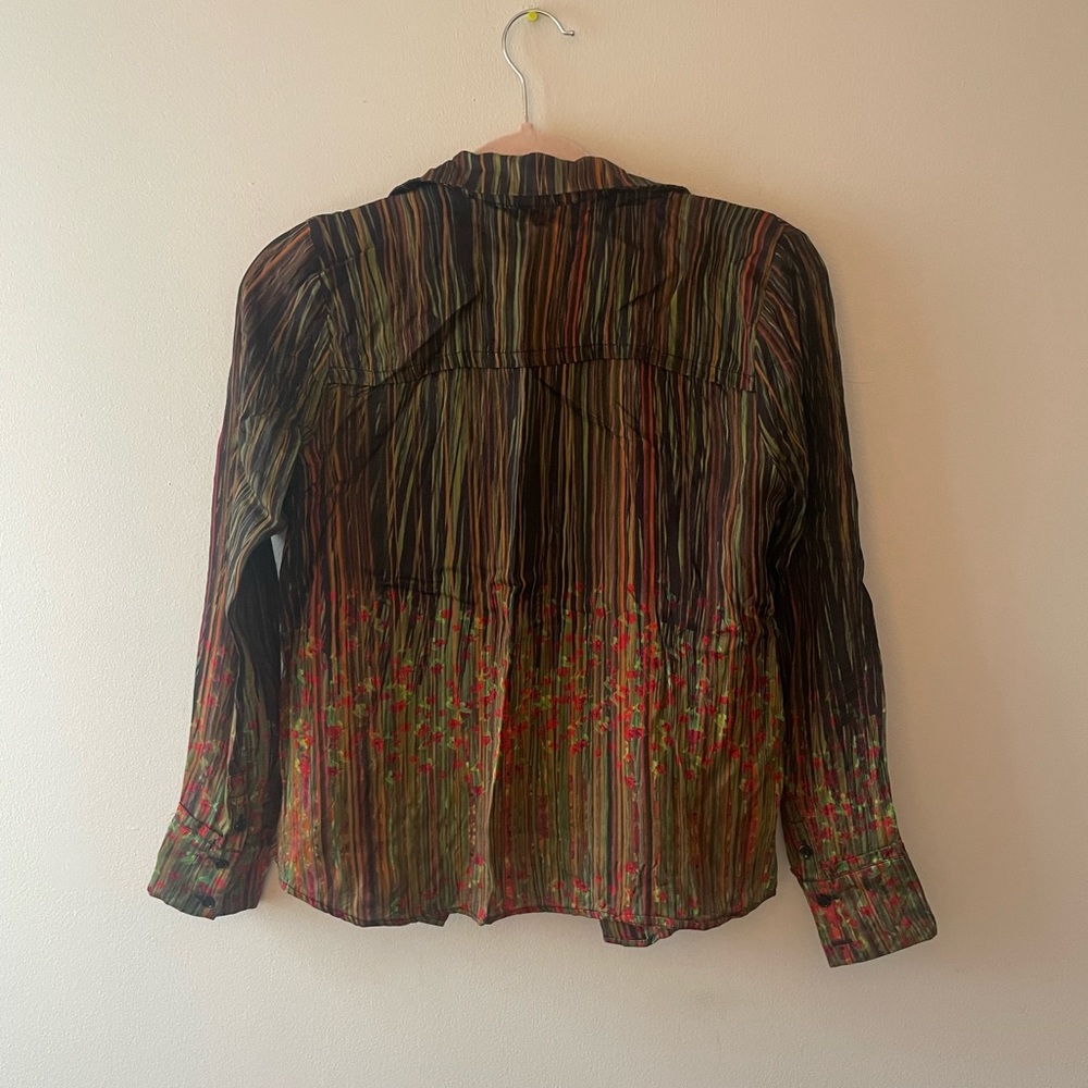 Sheer button down blouse - Picture 2 of 5